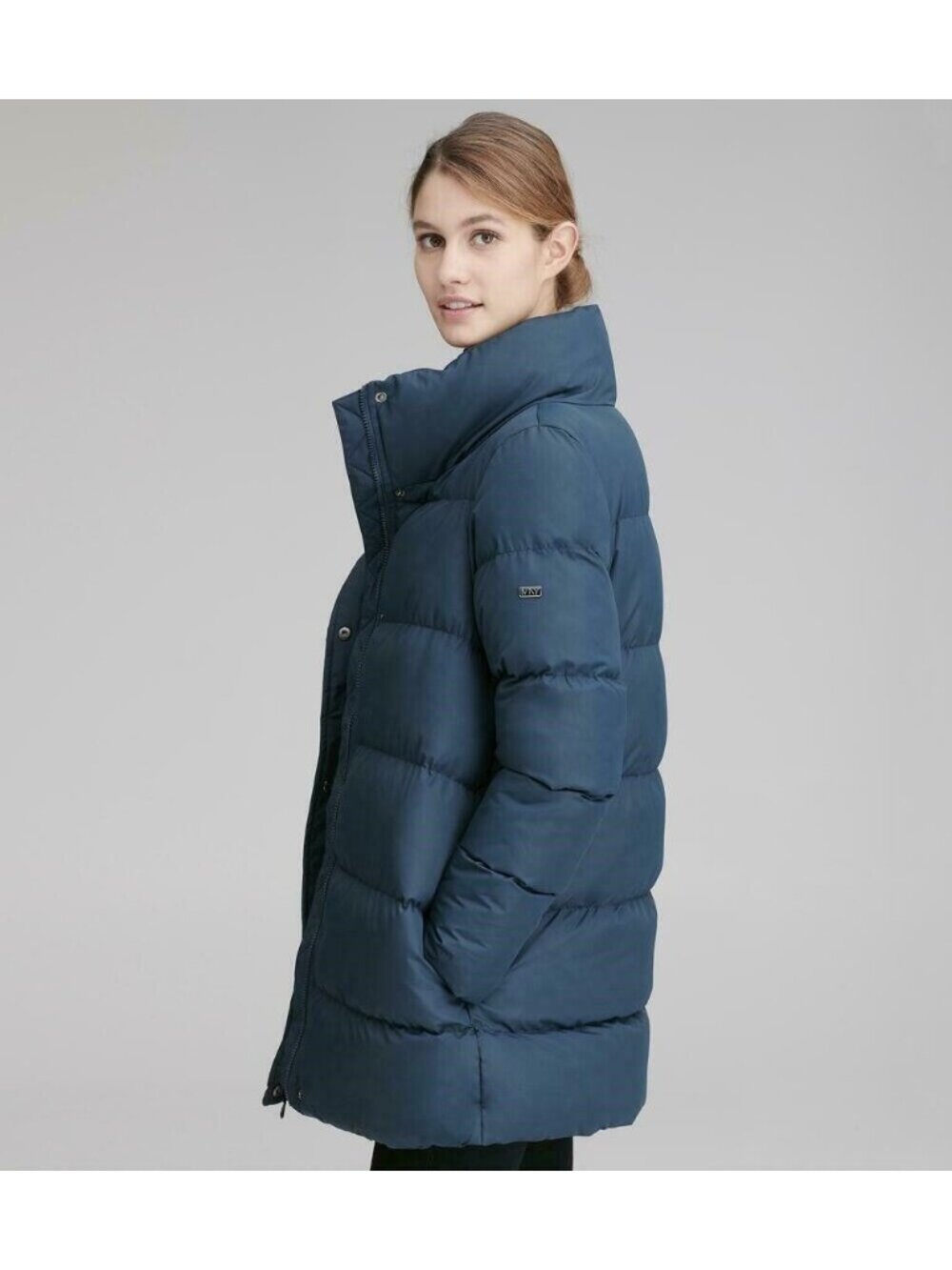 Andrew Marc Marc New York Women's XL Mid-Length Blue Puffer Coat - New with Tags - Picture 2 of 5